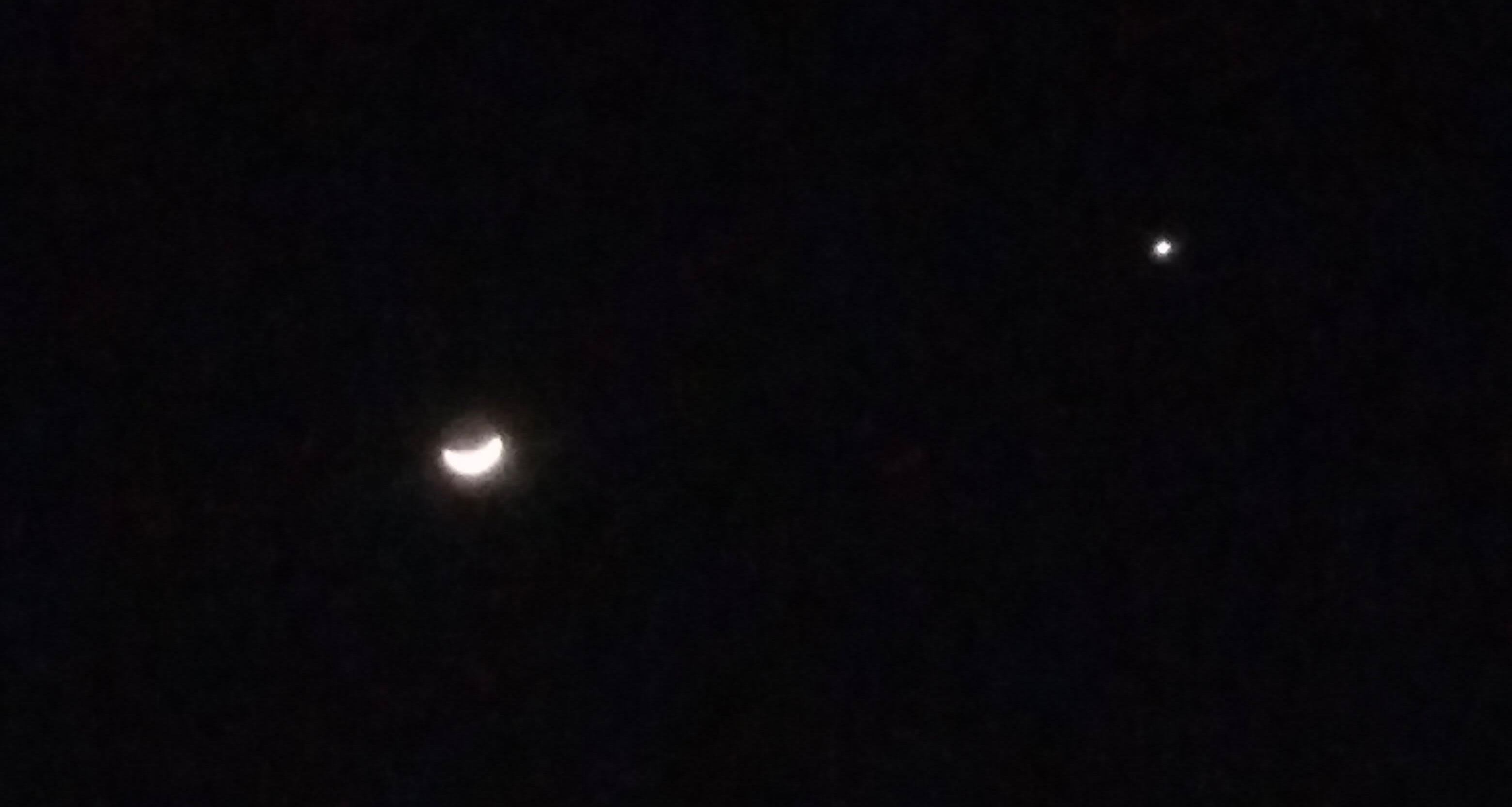 Moon with Venus during COVID